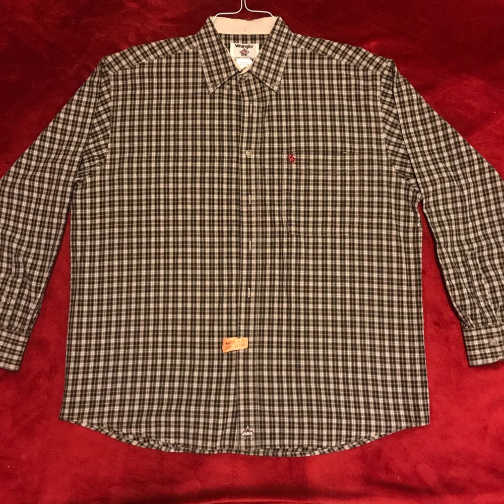 VTG Wrangler PBR Rodeo Button up Mens XL